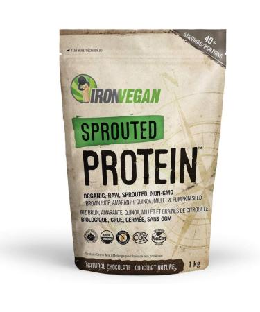 Athlete's Blend Protein Powder Vanilla Flavour 1 kg & Sprouted Protein Chocolate Flavour 1kg | Vegan plant-based organic gluten-free - Buy Online on GoSupps.com