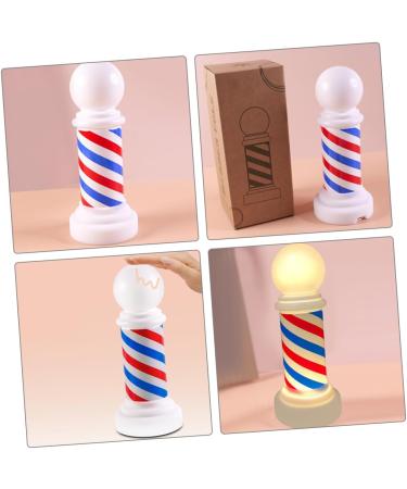 Emblems Salon Open Sign Barber Equipment Barber Decoration Luminous Barber Light Barber Shop Light Luminous Barber Sign Luminous Pole Classic Plastic White Eye Light to Rotate - Buy Online on GoSupps.com