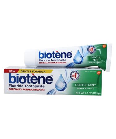Biotene Gentle Mint Fluoride Toothpaste 4.3 oz - Moisturizing Formula - Buy Online on GoSupps.com