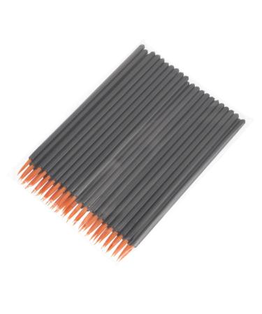 Hemoton 100pcs Disposable Eyeliner Brush Facial Tool Artificial Fiber Brush Lip Thin Eyeliner Brush Plastic 9x6.5cm Black