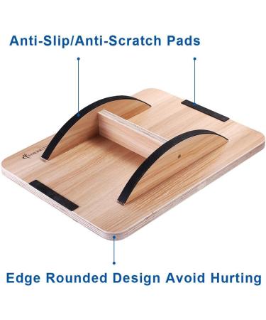 StrongTek Wooden Balance Board - Professional Rocker Board for Standing Desk, Core Strength, Stability - Anti-Slip Roller for Under Desk Use - Office Wobble Board Essential - Buy Online on GoSupps.com