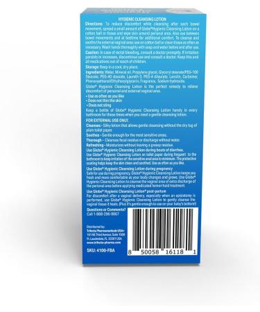 Globe (3 Pack Hygienic Cleansing Lotion for Men and Women -Discomfort, Pain & Itch Relief for Sensitive Areas, Cooling, Non-Irritating Gentle Personal Care Cleanser, Convenient for Travel, 3oz Bottle - Buy Online on GoSupps.com