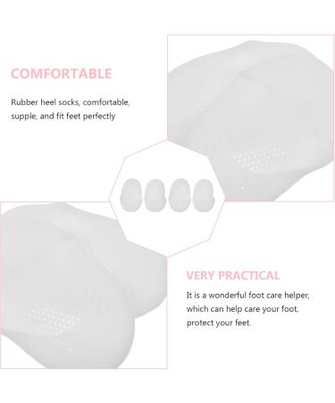 Minkissy 2 Pairs Foot Socks Boat Silicone Gel Socks Skin Care Dry Cracked Feet Protectors Skin Moisturizing Socks Foot Moisturizing Socks Hosiery White Sebs Spa Men and Women Silicone Socks 19x8.7cm White - Buy Online on GoSupps.com