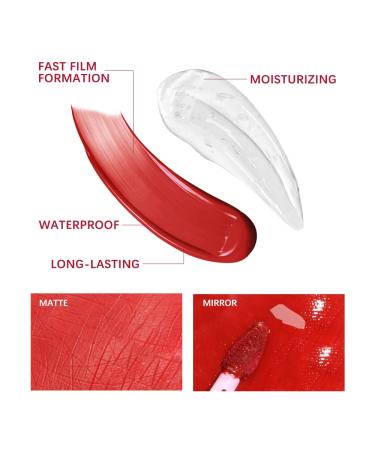 Two-Step Liquid Lipstick & Moisturizing Lip Oil Set | Waterproof Non-Sticky Fruit Flavor | ibcccndc 107 - Buy Online on GoSupps.com