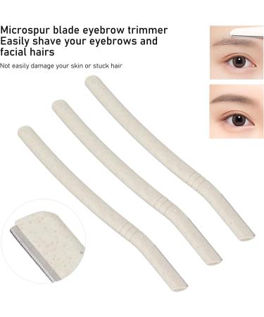 3-Piece Stainless Steel Eyebrow Trimmer Set | Anti-Rust Facial Razor for Precise Grooming - Buy Online on GoSupps.com