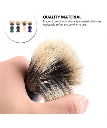Buy Men's Back Razor Set - 4pcs Ultra-Soft Bristle Shave Brush & Handle - Perfect for Inner Shaving - Silver Spitz Roof Design - Buy Online on GoSupps.com