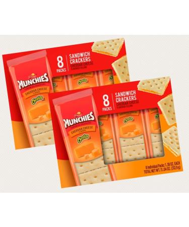 Munchies Cheetos Cheddar Cheese Flavored Sandwich Crackers (2 Box Bundle) Total 16 Individual Packs By D&T Sales 22.0 Ounce - Buy Online on GoSupps.com