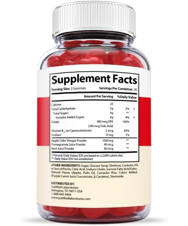 Justified Laboratories Truly Keto ACV Gummies 1000MG with Pomegranate Juice & Beet Root - 60 Count for Weight Loss & Energy Boost - Buy Online on GoSupps.com
