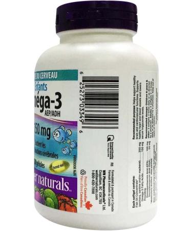 Webber Naturals Omega-3 Kids Softgel Capsules Natural Orange 120 Count (Pack of 1) - Buy Online on GoSupps.com