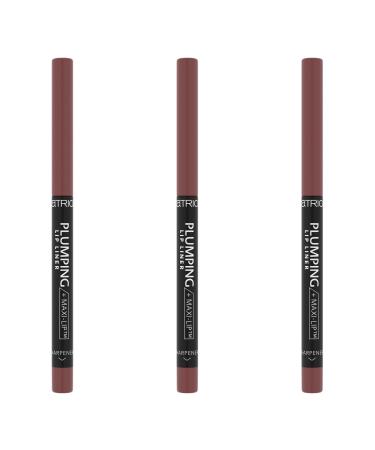 Catrice Catrice Plumping Lip Liner Lip Pencil Erase-Resistant Lip Pencil with Sharpener No.040 Starring Role Nude Matte Vegan Waterproof Pack of 3 (3 x 0.2 g)
