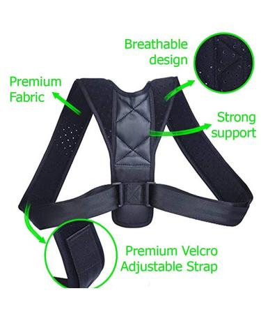 Posture Corrector Back Brace Breathable Anti-Humpback Correction With Clavicle Adjustable Sitting Posture Correction Better life - Buy Online on GoSupps.com