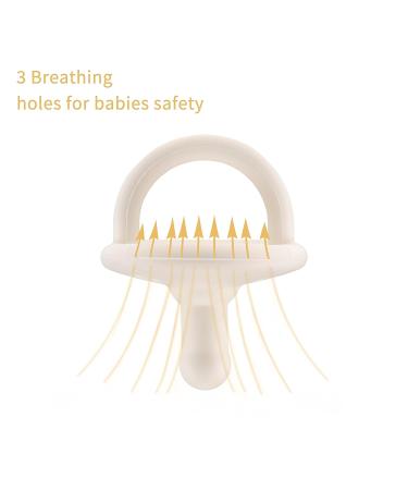 Sweet Child Soothie Pacifiers 0-6 Months - Set of 6 Silicone Binkies with Collapsible Handle and Air Holes - Woodlands Theme - Best Newborn Pacifiers for Boys or Girls - Buy Online on GoSupps.com