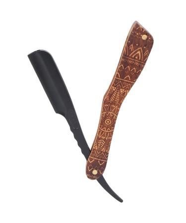 High-Quality Manual Blade Holder | Solid Rosewood Straight Blade Holder with Comfortable Clip-On Handle for Effortless Shaving - Buy Online on GoSupps.com
