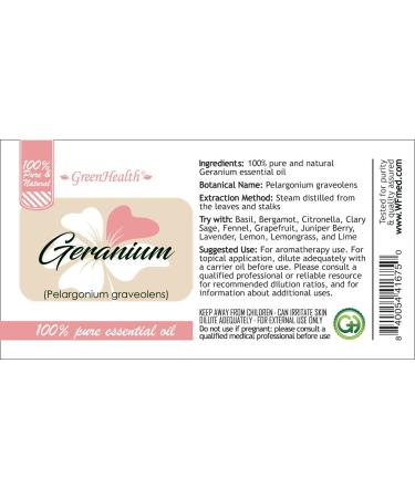 100% Pure Essential Oil- Geranium 10ml by Greenals - Buy Online on GoSupps.com