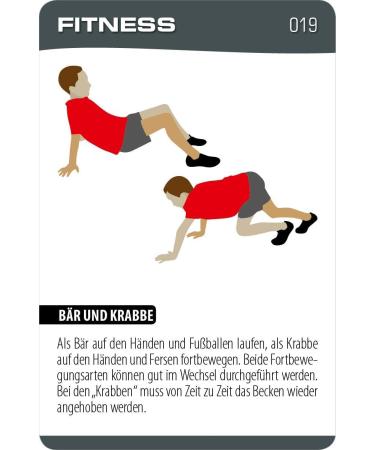 STOP!Fitness | Children s Fitness Training | Exercise Cards & Tickets | German Version | 66x100 mm Size with Plastic Box - Buy Online on GoSupps.com