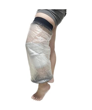 Meydoja Waterproof Knee Cast Cover for Shower Adult Knee Cast Shower Protector for Knee Replacement Surgery Wounds Dressing and Bandage 1 Count (Pack of 1)