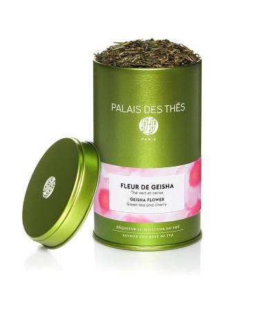 Palais des Th s FLEUR DE GEISHA Th Vert Parfum M lange Floral et Fruit Parfum Doux et Gourmand Boite M tal 100g