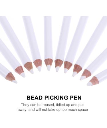 POPETPOP 30pcs Absorb White Pencil Nail Gems Nail Whitening Pencil Mini Pencils Dotting Tool Crayon Pickup - Buy Online on GoSupps.com