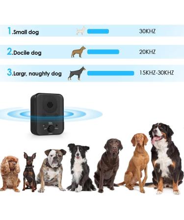Anti Barking Device Dog Barking Control Devices 3 Levels Ultrasonic Dog Rechargeable & Waterproof Bark Stopper for Pets | Dog Deterrent for Indoor & Outdoor Use- Stop Barking Dog Training Tools Black-bb - Buy Online on GoSupps.com