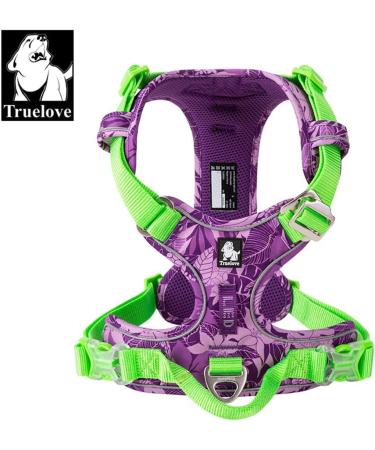 Winhyepet True Love No-Pull Dog Harness - Adjustable Reflective Nylon Vest for Small & Medium Breeds (XS Camouflage Purple) - Buy Online on GoSupps.com
