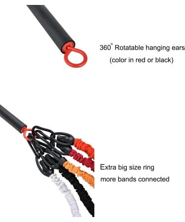 Portable Steel Resistance Band Bar - Fitness & Pilates Workout Equipment for Home Gym - Buy Online on GoSupps.com