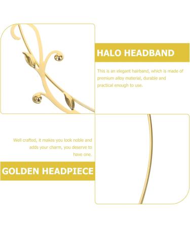 FRCOLOR Halo Crown Headband Golden Halo Crown Goddess Tiaras Headband Bridal Wedding Headpiece for Women Golden 2 - Buy Online on GoSupps.com