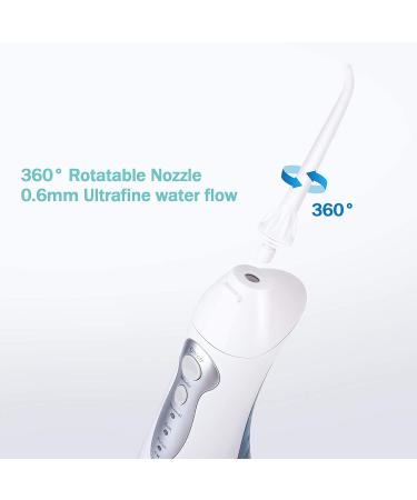 Initio 300ML Cordless Water Flosser - 3 Modes, 6 Tips, IPX7 Waterproof | Rechargeable Teeth Cleaner for Home and Travel - Buy Online on GoSupps.com