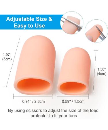 Gel Toe Caps - Toe Protectors for Blister, Corn, Callus, Ingrown Toenails - 10 Pairs - Buy Online on GoSupps.com