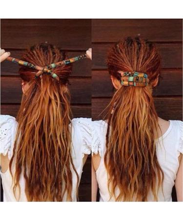 Spiral Lock Hair Tie Dreadlock Accessory | Bendable Hair Ties for Women and Men | 25 Inch Colorful Curly Hair Holder | Storage Bags Included (Blue) - Buy Online on GoSupps.com