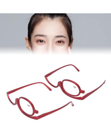 Buy Rotatable Magnifying Makeup Glasses for Women - Red (+2.50) | Enhance Precision Eye Makeup Application - Buy Online on GoSupps.com
