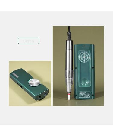 CYzpf Professional Nail Drill Machine Portable Rechargeable Electric Nail Drill for Acrylic Nails Gel Nails Removing Shaping Buffing for Home Salon Use Green One Size - Buy Online on GoSupps.com