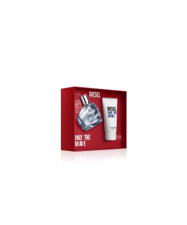 Diesel Only The Brave Eau De Toilette Spray Cologne for Men - Cedarwood Accord, Lemon & Rosemary Leaves 2pc Gift Set- 1.0 Fl oz EDT + 1.7 oz Shwr gel