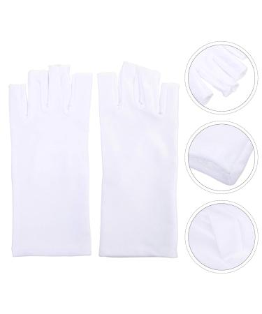 Minkissy UV Nail Lamp Gloves | Manicure Protection & Gel Nail Care | White UV Protection Gloves for Gel Nail Lamp - Buy Online on GoSupps.com