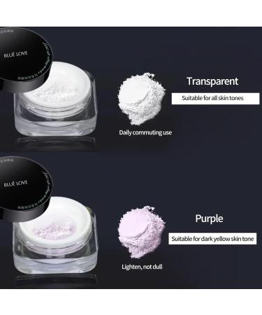 BLUE LOVE Setting Powder for Oily Skin | Waterproof Oil Control Makeup Powder Foundation - 12g Compact (Purple - Buy Online on GoSupps.com
