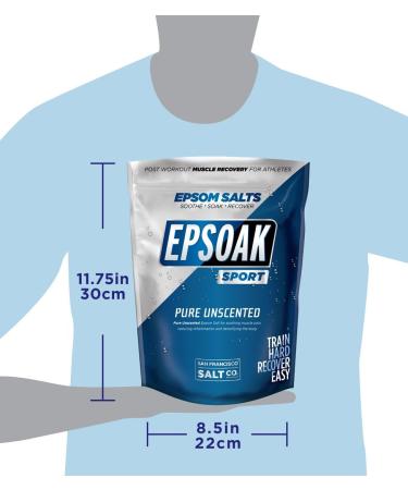 Epsoak SPORT Epsom Salt for Athletes - PURE UNSCENTED Magnesium Sulfate (5lb Bulk Bag) - Buy Online on GoSupps.com