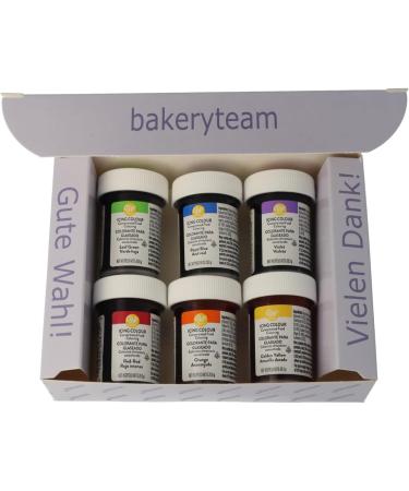 Wilton Icing Colour Gel Paste Rainbow Colours Set with Red No Taste - 6 x 28g pots - Buy Online on GoSupps.com