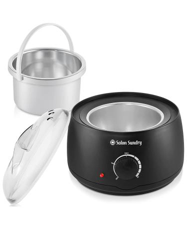 Salon Sundry Portable Electric Hot Wax Warmer Machine - Black/Clear Lid | Hair Removal - Buy Online on GoSupps.com