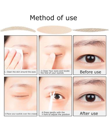 Invisible Fiber Double Eyelid Tape Stickers - 1800 PCS with Fork Rods and Tweezers - Buy Online on GoSupps.com