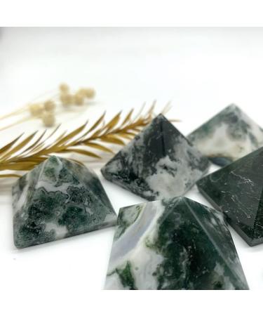 Natural Crystal Rough Natural Crystals and Stones Natural Moss Agate Stone Quartz Crystal Pyramid Reiki Tower Home Ornaments Decoration Stones for Decoration ERTEYIN - Buy Online on GoSupps.com