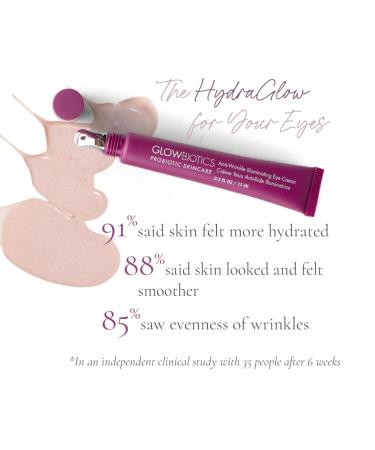 Glowbiotics Anti-Wrinkle Eye Cream - Reduces Dark Circles & Puffiness Fine Lines & Wrinkles | Probiotics & Antioxidants 0.5 Fl Oz - International Shipping Available - Buy Online on GoSupps.com