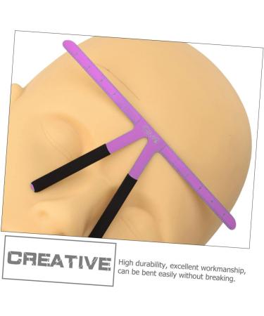 Mipcase Steel Shaper Triangle Measuring Eyebrow Tool Positioning Household Ruler Nose Position Stainless 13.8x7cm Purple - Buy Online on GoSupps.com