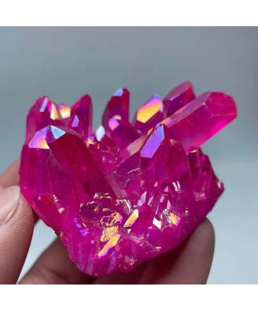 Choice of Gifts Natural Angelic Crystal Cluster with Titanium Plated Quartz Cluster Stone for Vibration Stone HOMEZHOU (Size : 80-100g) - Buy Online on GoSupps.com