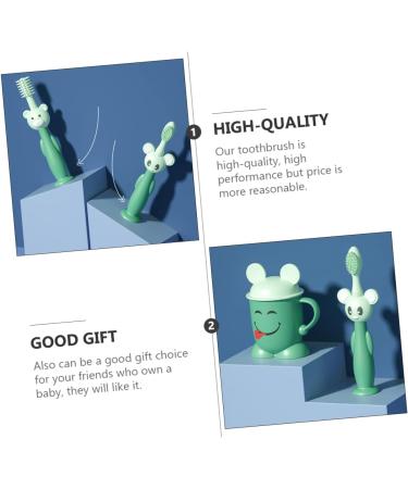 Healeved 3 Sets Children's Toothbrush Set - Infant & Baby Training Toothbrush for Newborns | Soft Bristles & Tooth Cup for Oral Care - Buy Online on GoSupps.com