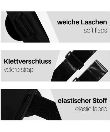 Moex Cell Phone Bag for iPhone 14 Plus - Neoprene Jogging Arm Holder & Running Bracelet with 2 Compartments - Ideal Sports Accessory - Black - Buy Online on GoSupps.com