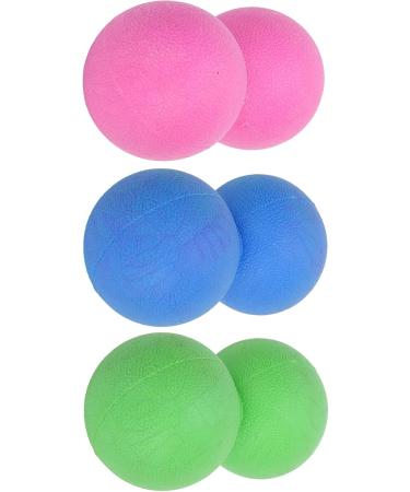 Verdant Touch Peanut Massage Ball - Silicone Yoga & Fitness Equipment for Muscle Relaxation - Available in Rose Red Green Blue - Buy Online on GoSupps.com