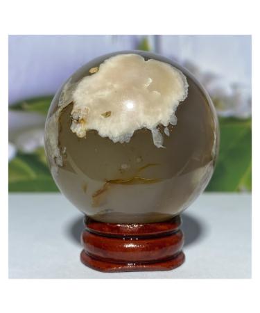 Natural Sphere Cherry Agate Crystal Ball Natural Gemstones Quartz Sphere Fengshui Home Decoration 1pc (Color : 170-190g)
