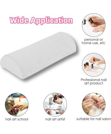 Nail Art Rest Cushion Detachable Sponge Zipper Design Nail Pillow Hand Rest Professional Salon Hand Arm Holder Manicure Pillow Nail Cushion For Makeup Cosmetic Tools White - Buy Online on GoSupps.com