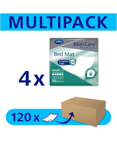 Molicare Premium Bed Mat 5 Drops - Absorbent Bed Protection Insert 60x90 cm (120 pcs) - Ideal for Incontinence & Comfort - Buy Online on GoSupps.com