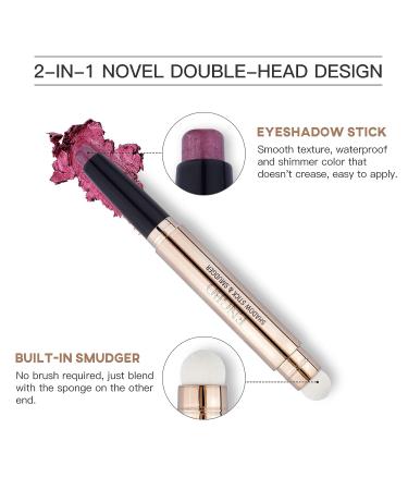 LOKFAR Eye Shadow Stick - Cream Eyeshadow Pencil for Eye Brightening in Dark Magenta Shimmer - Buy Online on GoSupps.com