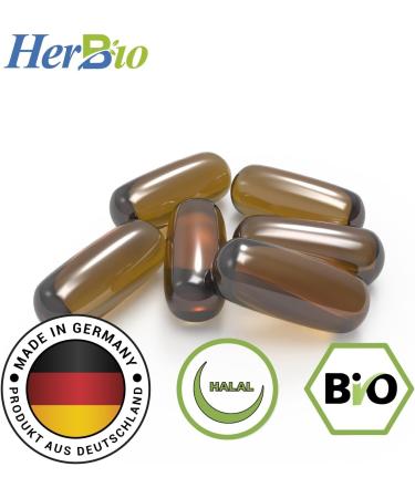 Organic Hemp Oil Capsules - 130 Halal Gelatin Capsules | 1000 mg Each | 100% Natural No Additives Lab Tested - Buy Online on GoSupps.com
